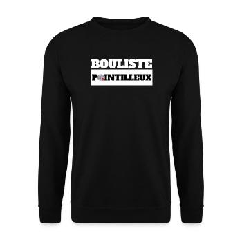 BOULISTE POINTILLEUX - Humor Pétanque - Unisex Pullover - Schwarz - Vorne - Alina (178cm) & Michal (187cm)