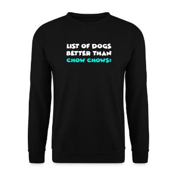 Chow Chow - Unisex Pullover - Schwarz - Vorne - Alina (178cm) & Michal (187cm)