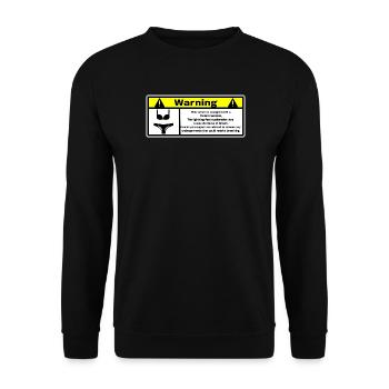 Automotive Warnung - Unisex Pullover - Schwarz - Vorne - Alina (178cm) & Michal (187cm)