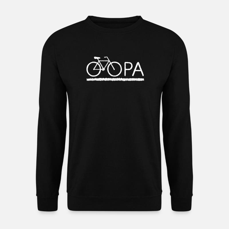 Opa Fahrrad Silhouette - Unisex Pullover - Schwarz