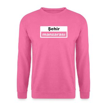 Paysage urbain Typographie Turc - Sweat-shirt Unisexe - rose - Devant