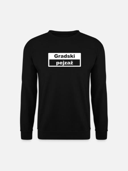 Cityscape Typography Croatia - Unisex Sweatshirt - black
