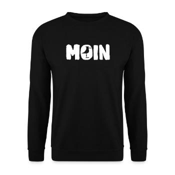 Moin avec la mouette - Sweat-shirt Unisexe - noir - Devant - Alina (178cm) & Michal (187cm)