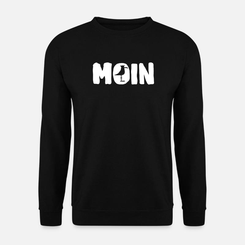 Moin avec la mouette - Sweat-shirt Unisexe - noir