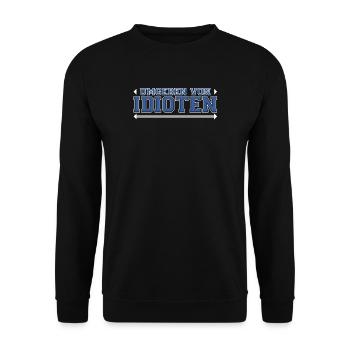 Surrounded by idiots - Unisex Sweatshirt - black - Front - Alina (178cm) & Michal (187cm)