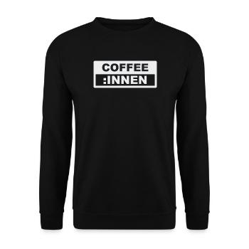 KAFFEE INNEN - Unisex Pullover - Schwarz - Vorne - Alina (178cm) & Michal (187cm)