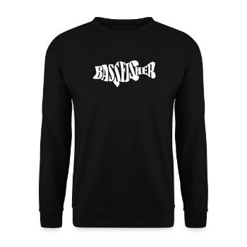 Bass Fisher Fishing - Unisex Sweatshirt - black - Front - Alina (178cm) & Michal (187cm)