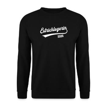 Screed Layer 2026 Training Occupation Construction Craftsman - Unisex Sweatshirt - black - Front - Alina (178cm) & Michal (187cm)