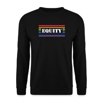 Fairness Rainbow Lettering - Unisex Pullover - Schwarz - Vorne - Alina (178cm) & Michal (187cm)