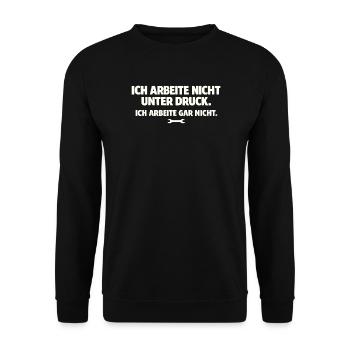 Je ne travaille pas du tout en disant - Sweat-shirt Unisexe - noir - Devant - Alina (178cm) & Michal (187cm)