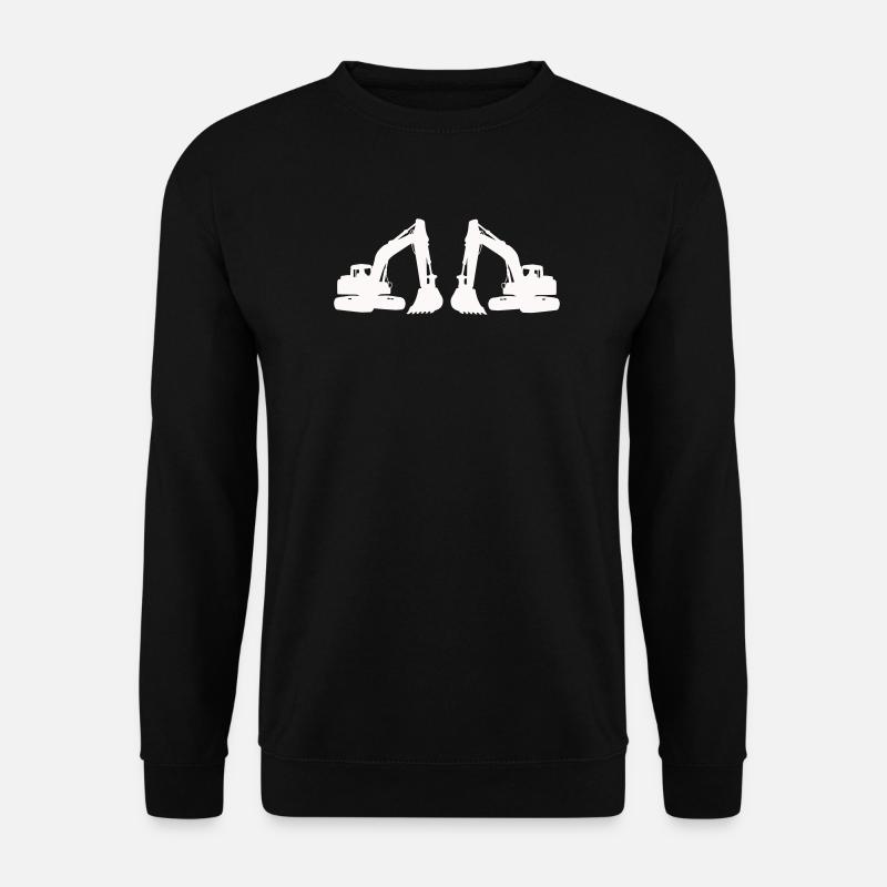 Silhouette de double excavatrice - Sweat-shirt Unisexe - noir