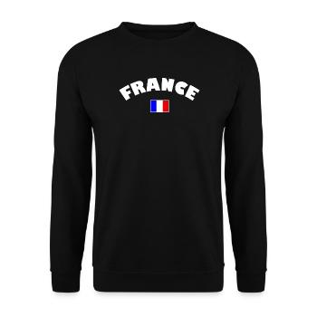 France drapeau français - Sweat-shirt Unisexe - noir - Devant - Alina (178cm) & Michal (187cm)