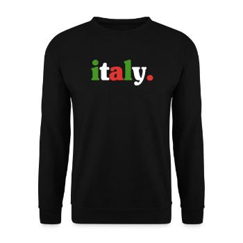 Italienische Flagge Italien - Unisex Pullover - Schwarz - Vorne - Alina (178cm) & Michal (187cm)
