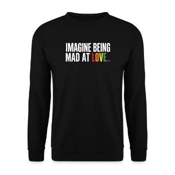 Imaginez être en colère contre Love LGBTQ Pride - Sweat-shirt Unisexe - noir - Devant - Alina (178cm) & Michal (187cm)