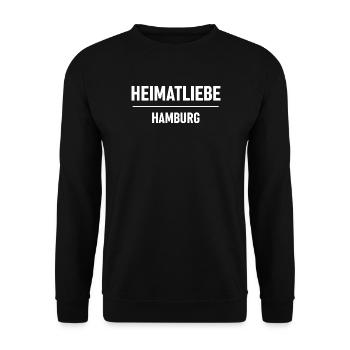 Heimatliebe Hamburg - Unisex Pullover - Schwarz - Vorne - Alina (178cm) & Michal (187cm)