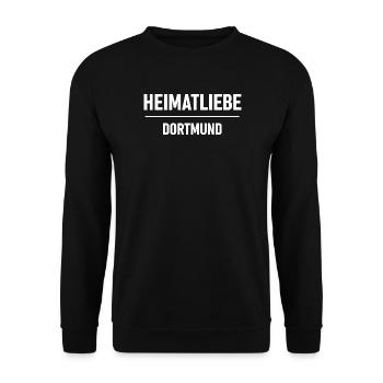 Heimatliebe Dortmund - Unisex Pullover - Schwarz - Vorne - Alina (178cm) & Michal (187cm)