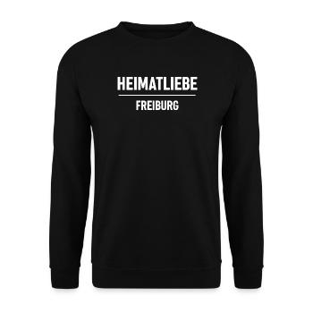 Heimatliebe Freiburg - Unisex Pullover - Schwarz - Vorne - Alina (178cm) & Michal (187cm)