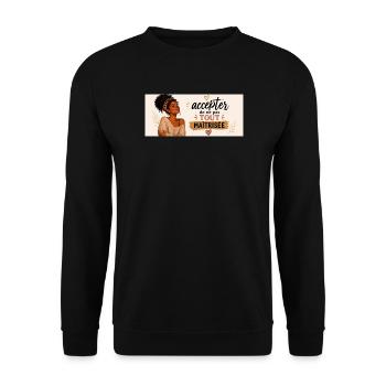 Accepter de ne pas tout maîtriser - Sweat-shirt Unisexe - noir - Devant - Alina (178cm) & Michal (187cm)