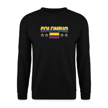Colombian Flag Colombia Flag - Unisex Sweatshirt - black - Front - Alina (178cm) & Michal (187cm)