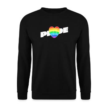 Cœur de la fierté - Rainbow Design - Sweat-shirt Unisexe - noir - Devant - Alina (178cm) & Michal (187cm)