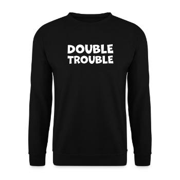 Dart-Double_Trouble - Unisex Pullover - Schwarz - Vorne - Alina (178cm) & Michal (187cm)
