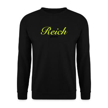 Reich geboren | vermögend | reich | Geburt | - Sweat-shirt Unisexe - noir - Devant - Alina (178cm) & Michal (187cm)