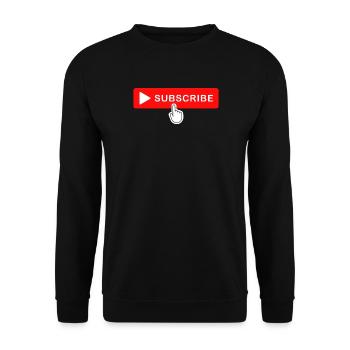 Abonnieren-Knopf-Klick-Icon-Design - Unisex Pullover - Schwarz - Vorne - Alina (178cm) & Michal (187cm)