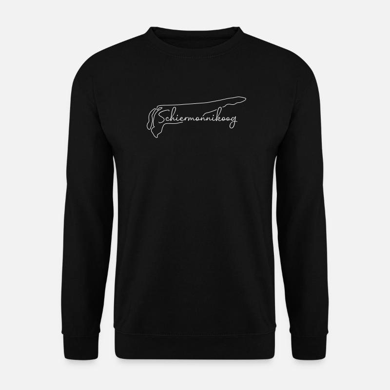 Schiermonnikoog | Map Line-Art Minimalism - Unisex Sweatshirt - black