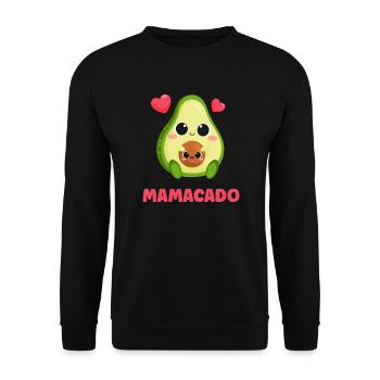 Mamacado Avocado Vegan Pregnancy Pregnant - Unisex Sweatshirt - black - Front - Alina (178cm) & Michal (187cm)