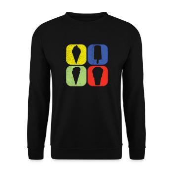 Ice Cream Summer Beach Ice Cream Holiday Vibes - Unisex Sweatshirt - black - Front - Alina (178cm) & Michal (187cm)