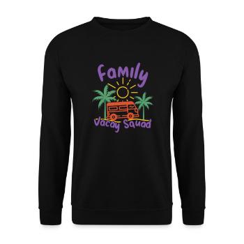 Family Holiday Beach Squad Travel Palme Van - Unisex Sweatshirt - black - Front - Alina (178cm) & Michal (187cm)