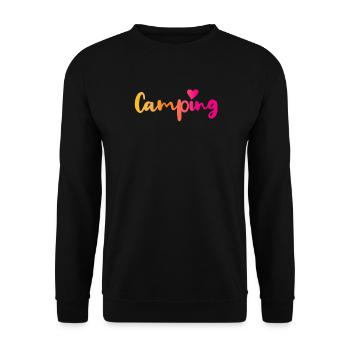 Camping Course Heart Pink Quote Fan Camper Outdoor - Unisex Sweatshirt - black - Front - Alina (178cm) & Michal (187cm)