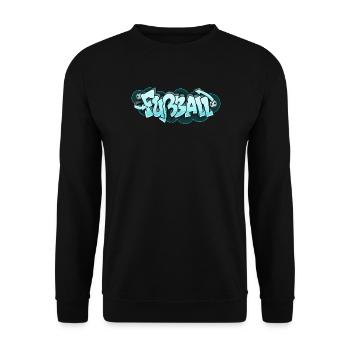 Fußball Graffiti Street Soccer - Unisex Pullover - Schwarz - Vorne - Alina (178cm) & Michal (187cm)