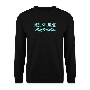 Melbourne Australie Voyage Vintage - Sweat-shirt Unisexe - noir - Devant - Alina (178cm) & Michal (187cm)