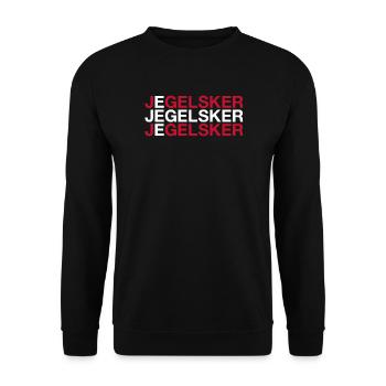 J’AIME LE DANEMARK Drapeau du Danemark - Sweat-shirt Unisexe - noir - Devant - Alina (178cm) & Michal (187cm)