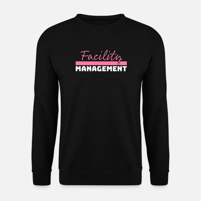 Tshirt Facility Management pink white - Unisex Sweatshirt - black