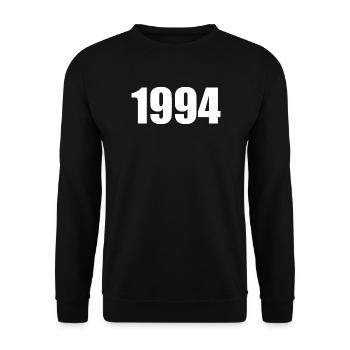 Personnaliser la conception du modèle d’anniversaire 1994 - Sweat-shirt Unisexe - noir - Devant - Alina (178cm) & Michal (187cm)