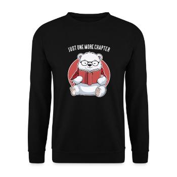 Un chapitre de plus - Conception d’ours polaire kawaii - Sweat-shirt Unisexe - noir - Devant - Alina (178cm) & Michal (187cm)