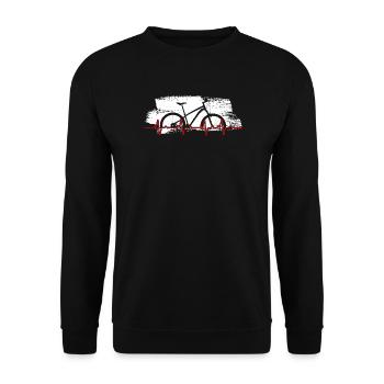 Graphique de battement de cœur de vélo - Sweat-shirt Unisexe - noir - Devant - Alina (178cm) & Michal (187cm)