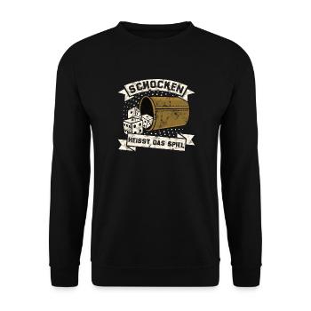 Schocken est le jeu appelé jeu de dés Boire de la bière - Sweat-shirt Unisexe - noir - Devant - Alina (178cm) & Michal (187cm)