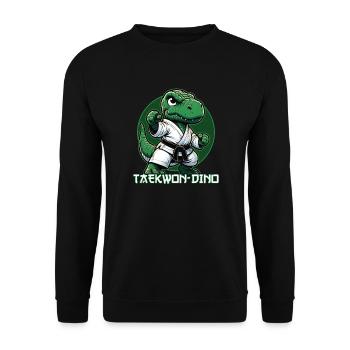 Drôle T-Rex Taekwondo Dino Arts Martiaux - Sweat-shirt Unisexe - noir - Devant - Alina (178cm) & Michal (187cm)