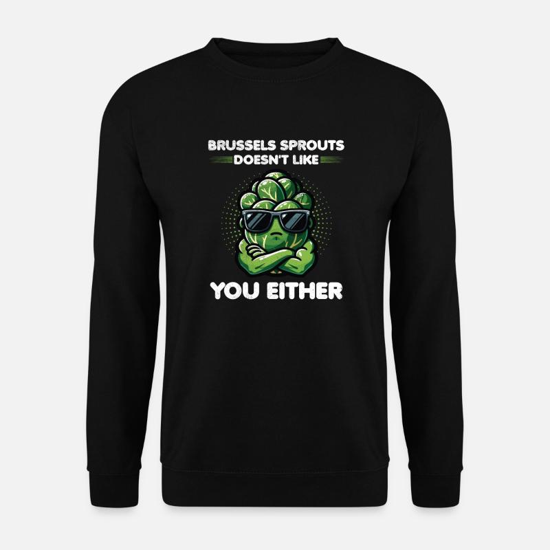 Rosenkohl Liebhaber Lustiges Gemüse - Unisex Pullover - Schwarz