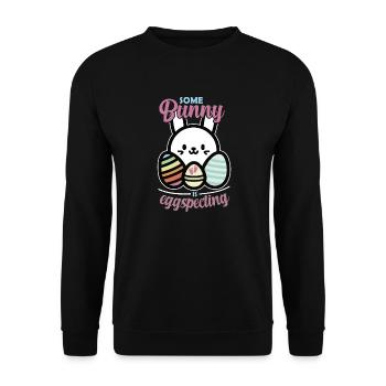 Easter Pregnancy Anouncement Easter Eggs - Unisex Sweatshirt - black - Front - Alina (178cm) & Michal (187cm)