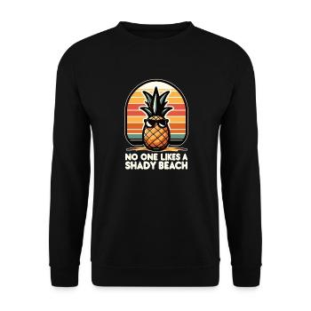 No One Likes a Shady beach Pinapple Retro - Unisex Sweatshirt - black - Front - Alina (178cm) & Michal (187cm)