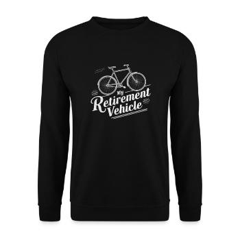 My Retirement Vehicle Bicycle Mom Dad Cyclist - Unisex Sweatshirt - black - Front - Alina (178cm) & Michal (187cm)