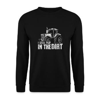 Spielen Sie im Dirt Tractor Farmer Männer und Jungen - Unisex Pullover - Schwarz - Vorne - Alina (178cm) & Michal (187cm)