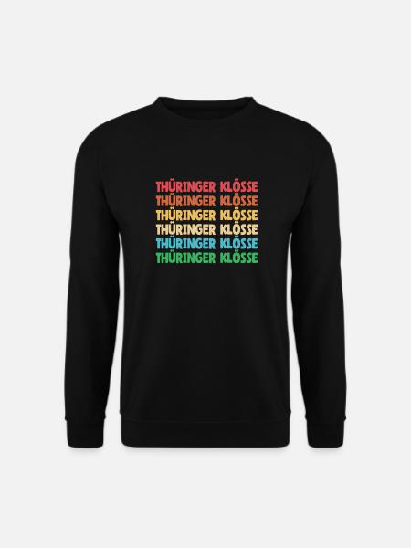 Deutsches Essen Klöße Thüringen Mundart Dialekt - Unisex Pullover - Schwarz