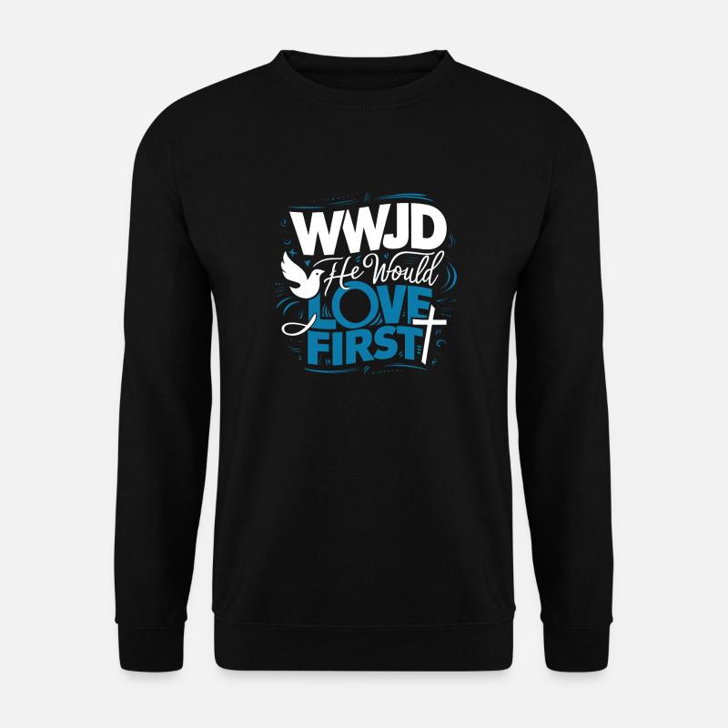 WWJD HWLF Jesus würde den Ersten Christen lieben - Unisex Pullover - Schwarz