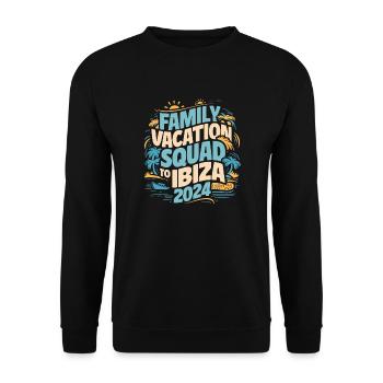 Escouade de vacances en famille à Ibiza 2024 Vacances d’été - Sweat-shirt Unisexe - noir - Devant - Alina (178cm) & Michal (187cm)