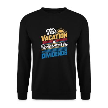 Lustige Dividende Investor Urlaub gesponsert - Unisex Pullover - Schwarz - Vorne - Alina (178cm) & Michal (187cm)